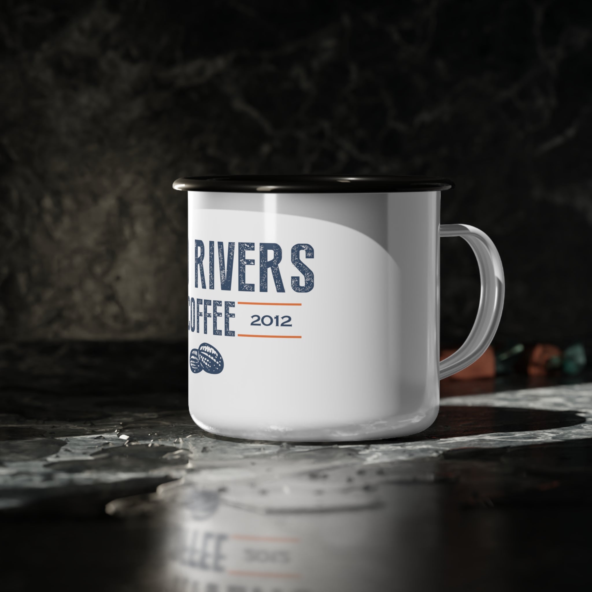 Two Rivers Coffee Enamel Mug