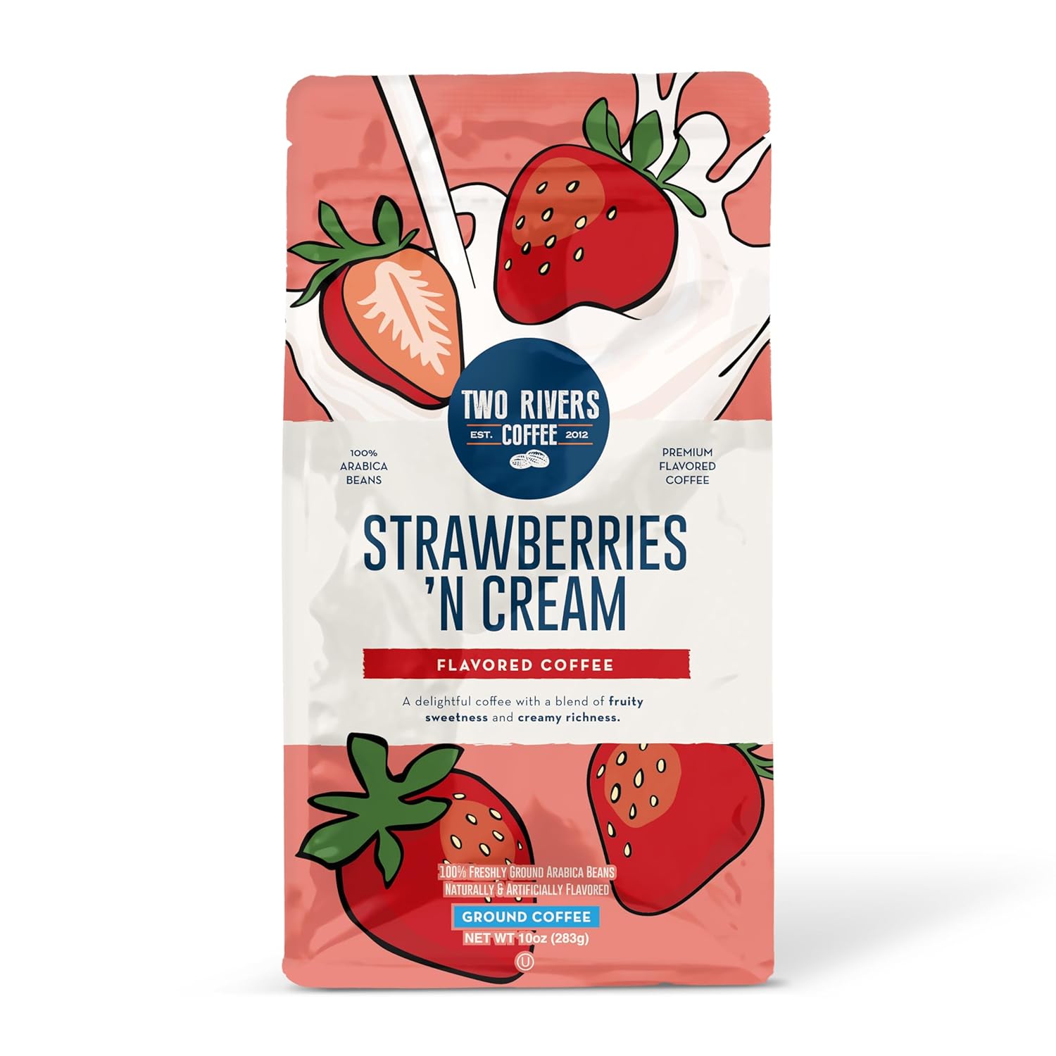 Two Rivers Coffee Map Two Rivers Coffee Strawberries N Cream Flavored Ground Coffee - 10 oz ...