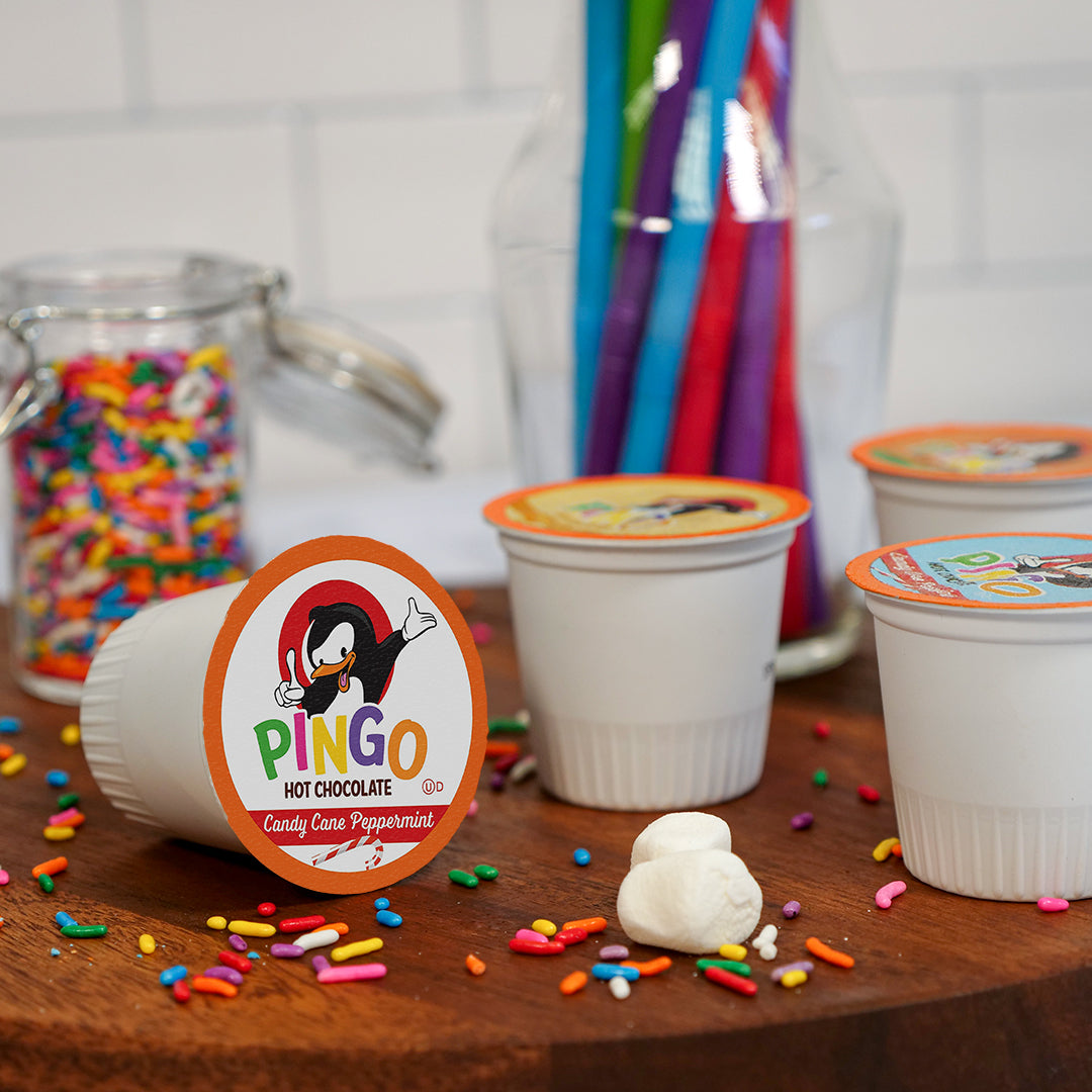 Pingo Candy Cane Peppermint Hot Chocolate Pods - Two Rivers Coffee