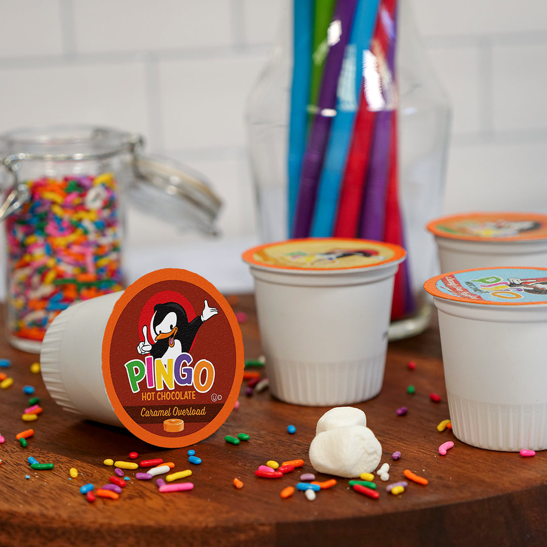 Pingo Hot Caramel Overload Chocolate Pods - Two Rivers Coffee Direct