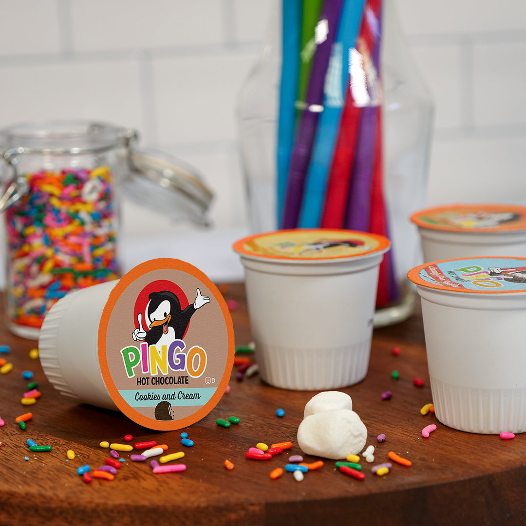 Pingo Hot Cookies and Cream Hot Cocoa Pods - Two Rivers Coffee Direct