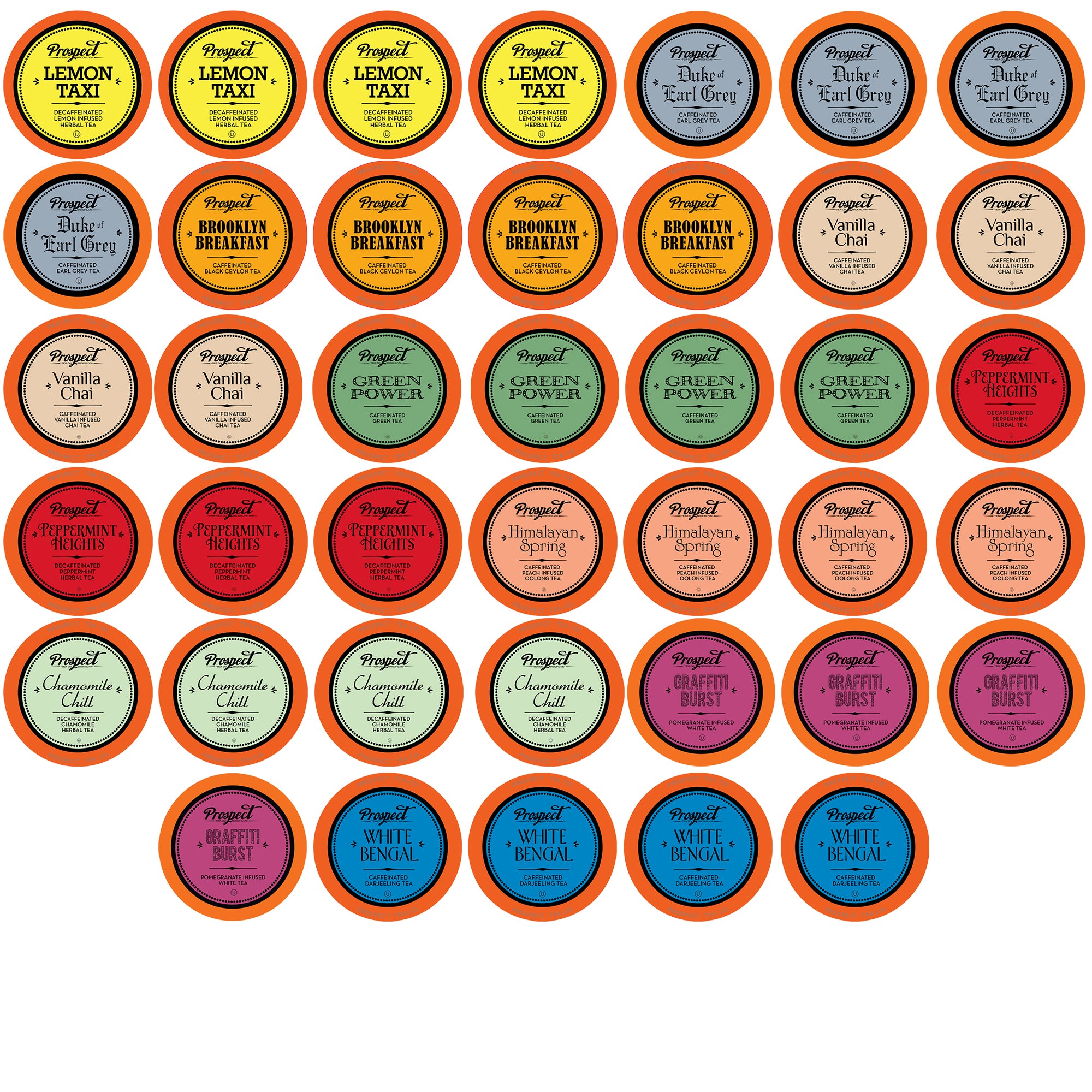 Prospect Tea Pods Sampler Assorted Variety Pack