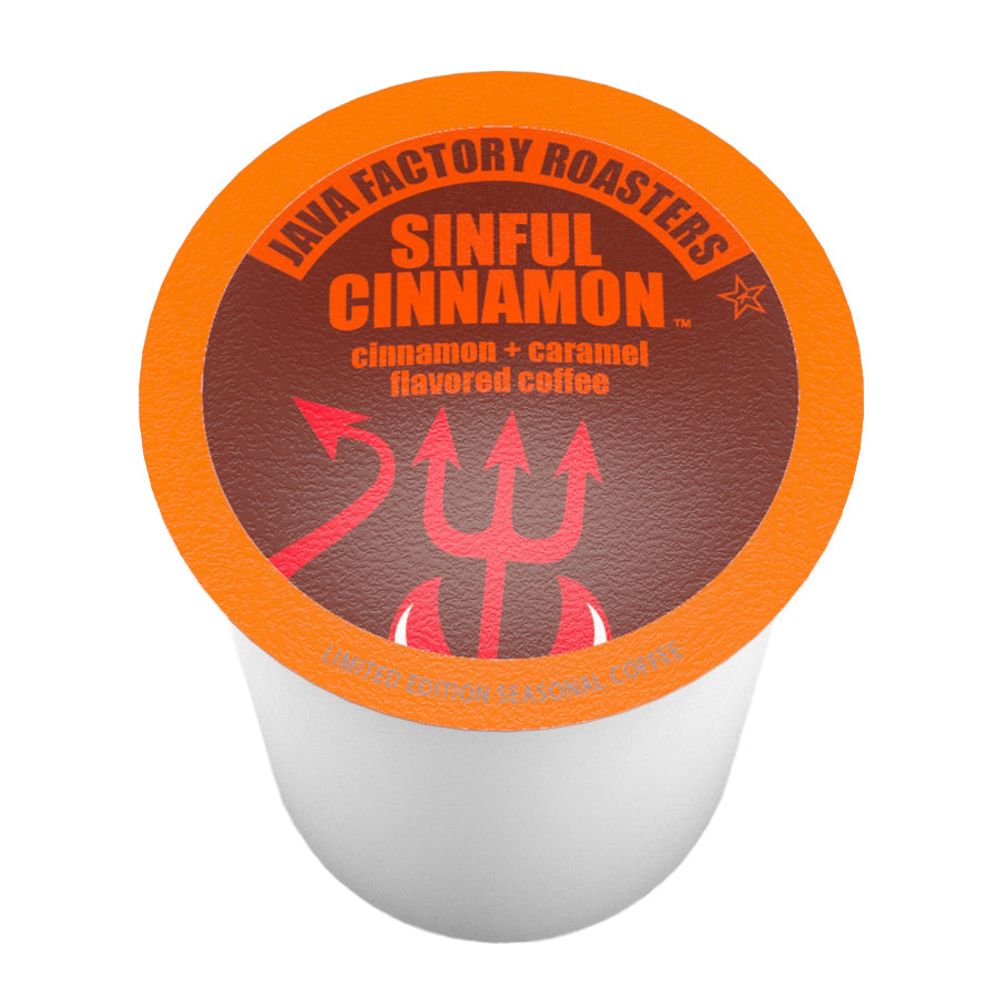 Java Factory Sinful Cinnamon Halloween Flavored Coffee Pods Two Java factory sinful cinnamon halloween flavored coffee pods two